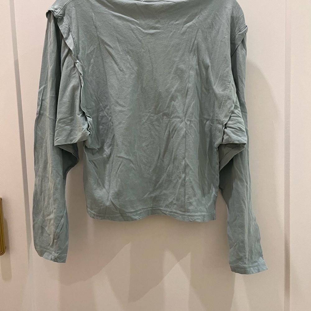 Joie Green Flutter Sleeve Sweatshirt